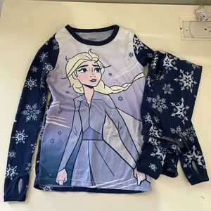 Cuddlduds thermal pajamas long underwear girls XS Frozen